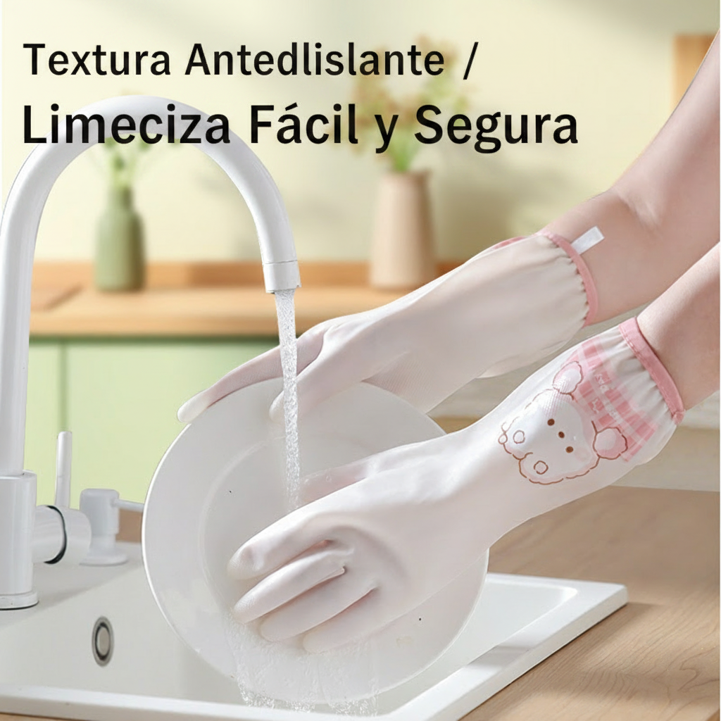 Guantes de Nitrilo para Lavar Trastes y Hogar - 2