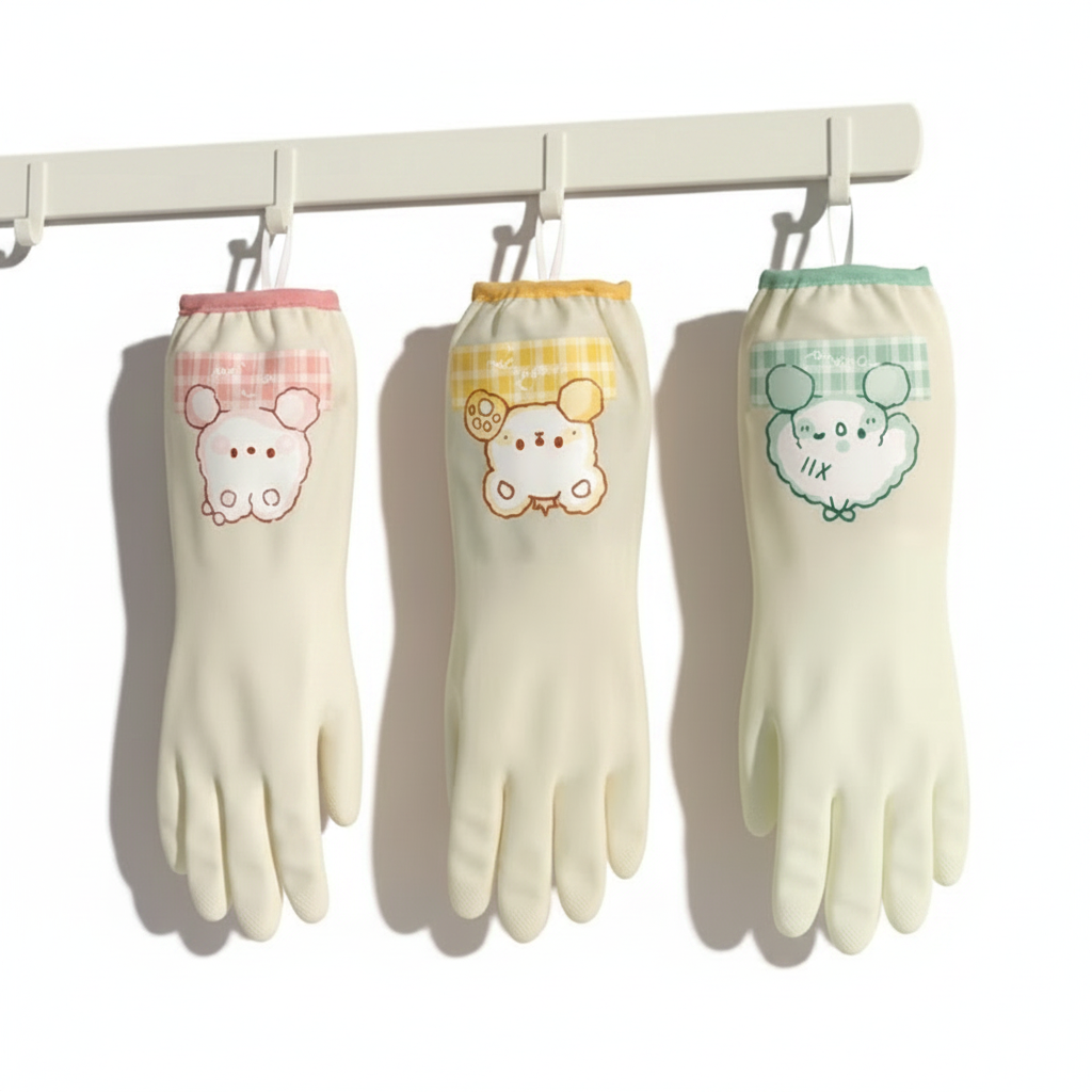 Guantes de Nitrilo para Lavar Trastes y Hogar - 1