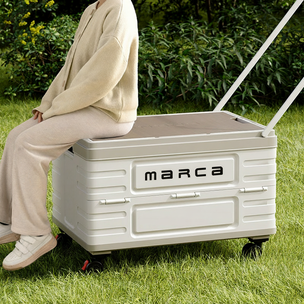 Caja de almacenamiento plegable con ruedas 50-60L - 2