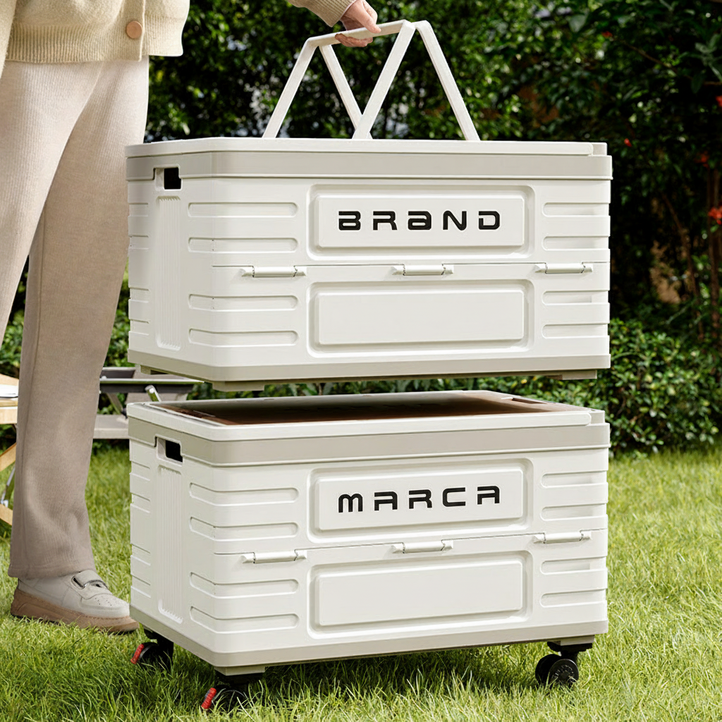 Caja de almacenamiento plegable con ruedas 50-60L - 4