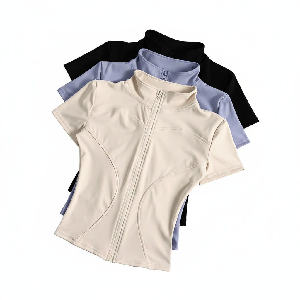 Jacket deportivo de secado rápido con cierre para mujer - 1