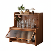 Organizador de tazas de bambú 3 niveles con puerta - 1