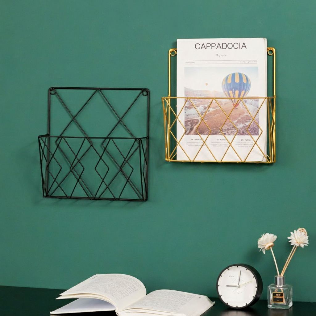 Repisa de pared estilo industrial para libros y revistas - 3