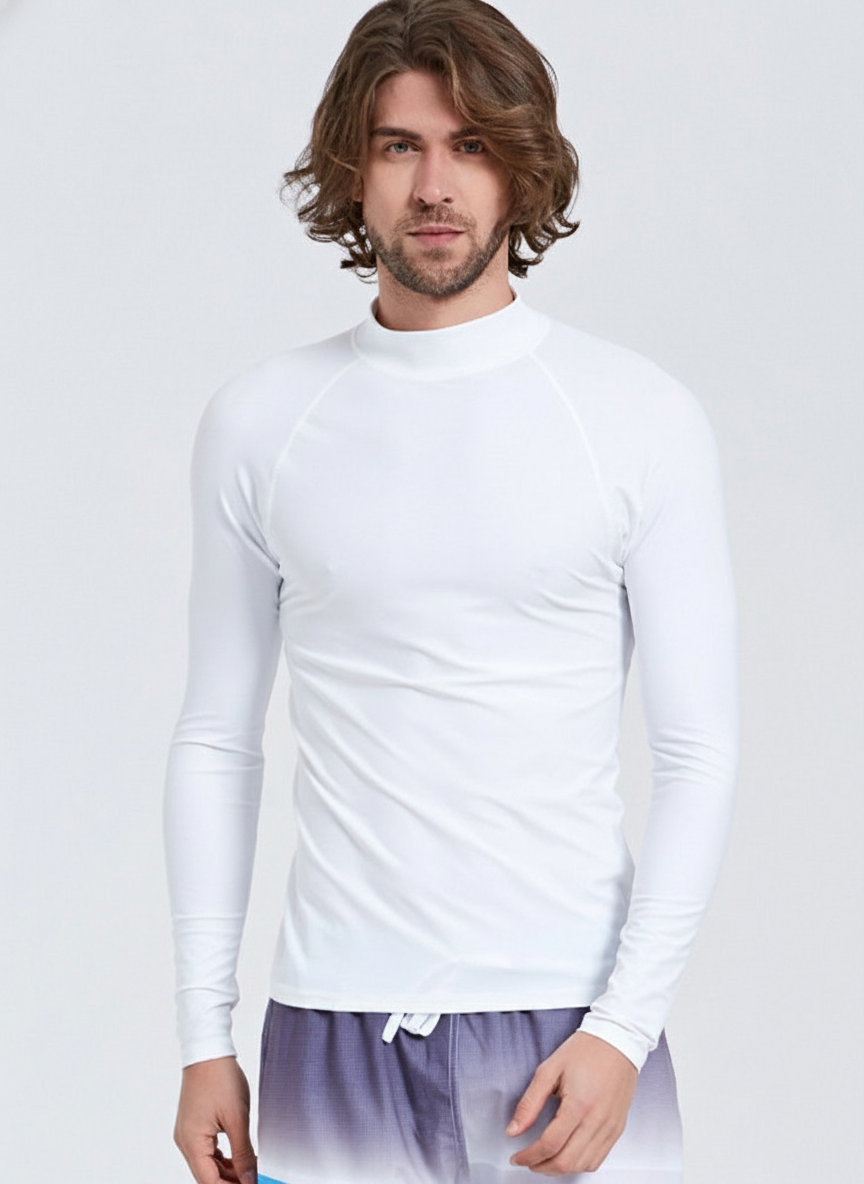 Playera de surf manga larga con protección solar para hombre - 3