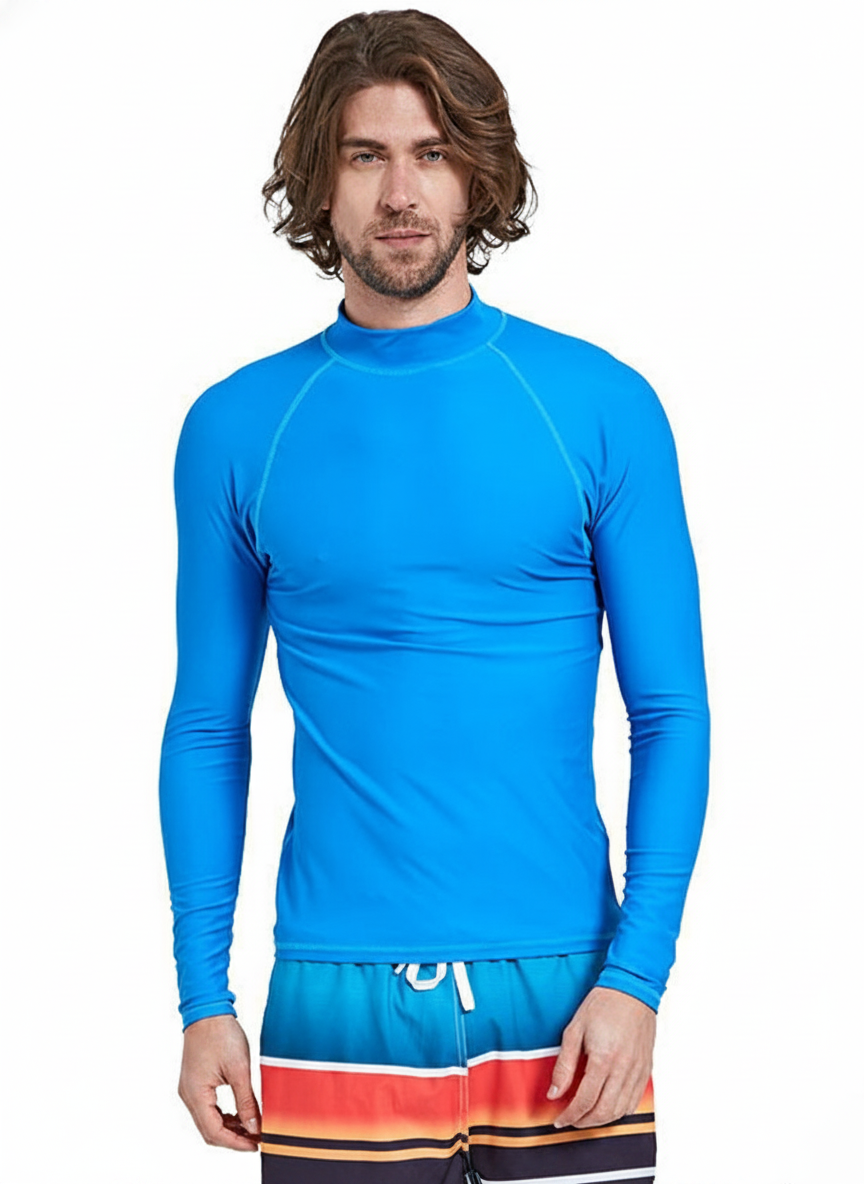 Playera de surf manga larga con protección solar para hombre - 4