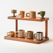Organizador de tazas de 2 niveles para mesa - 1