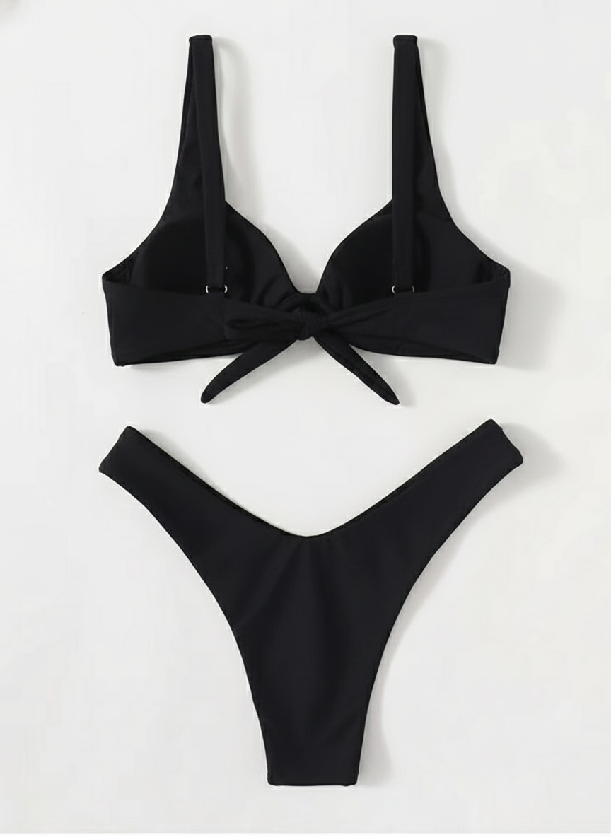Bikini Sexy de Tirantes para Mujer | Colores Sólidos - 3