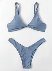 Bikini Sexy de Tirantes para Mujer | Colores Sólidos - 1