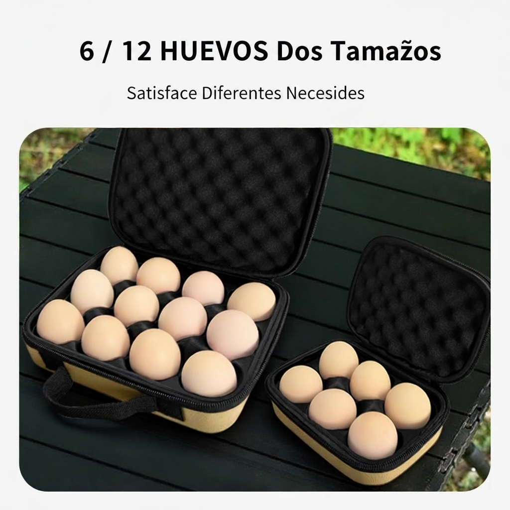 Estuche para Huevos de Camping EVA Antiimpacto - 4