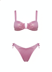 Bikini de Dos Piezas Liso Sexy para Mujer - 1