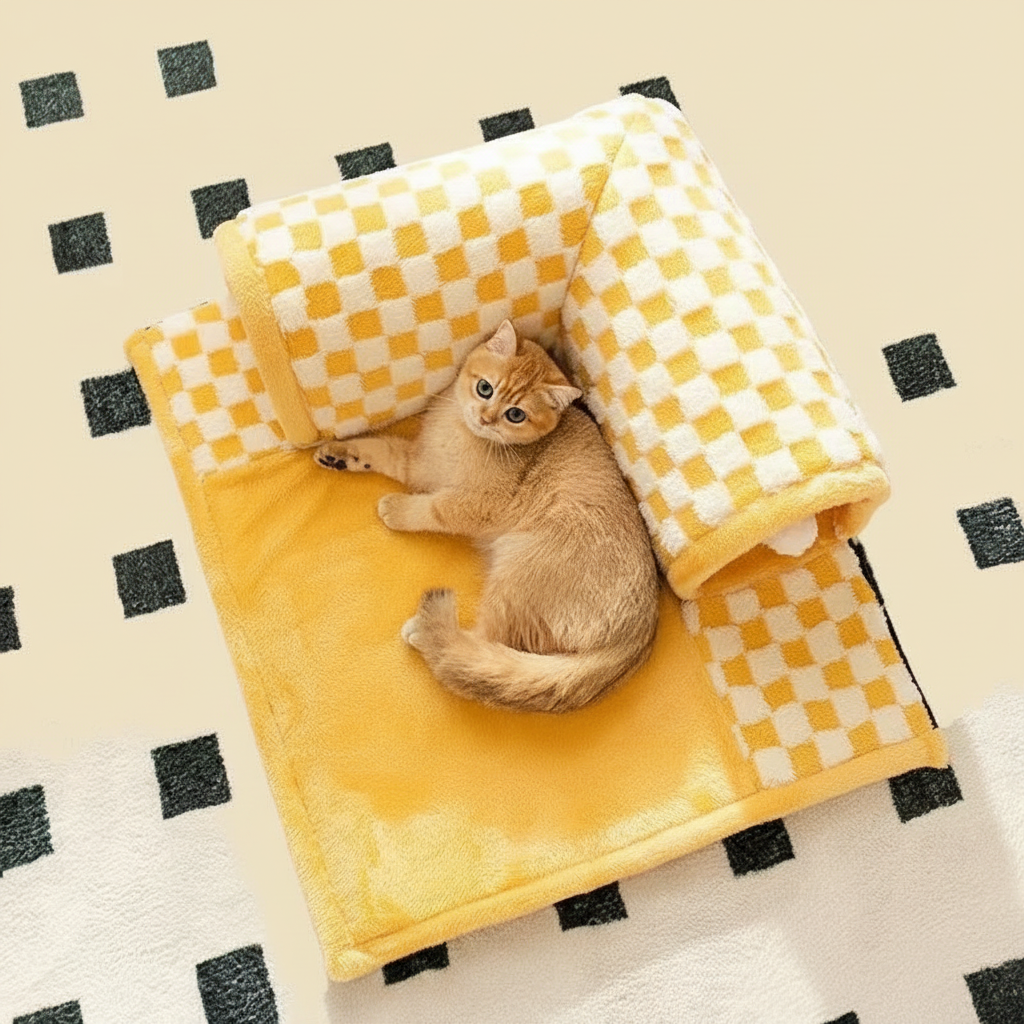 Túnel-cama para gato lavable, abrigo todo el año - 3
