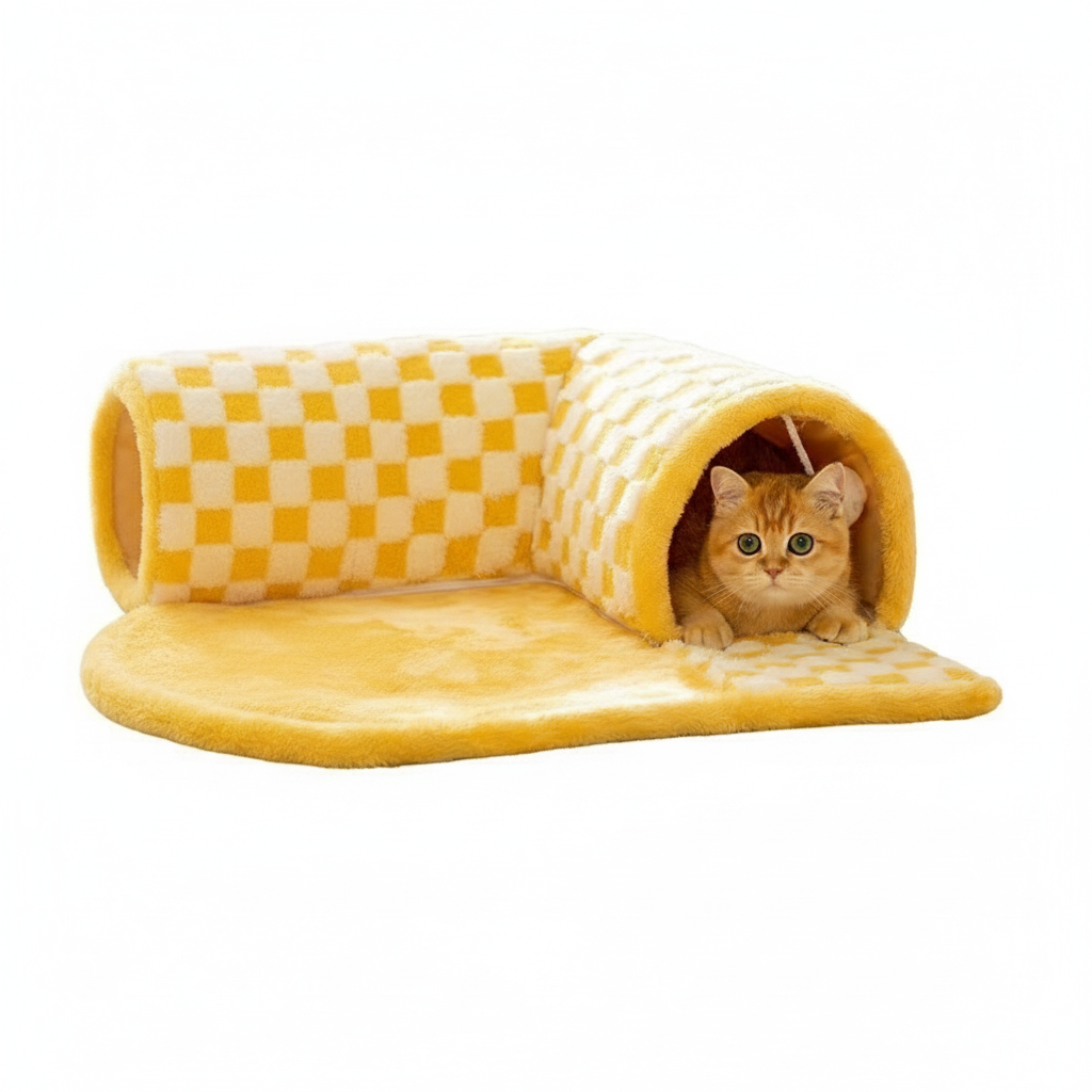 Túnel-cama para gato lavable, abrigo todo el año - 1