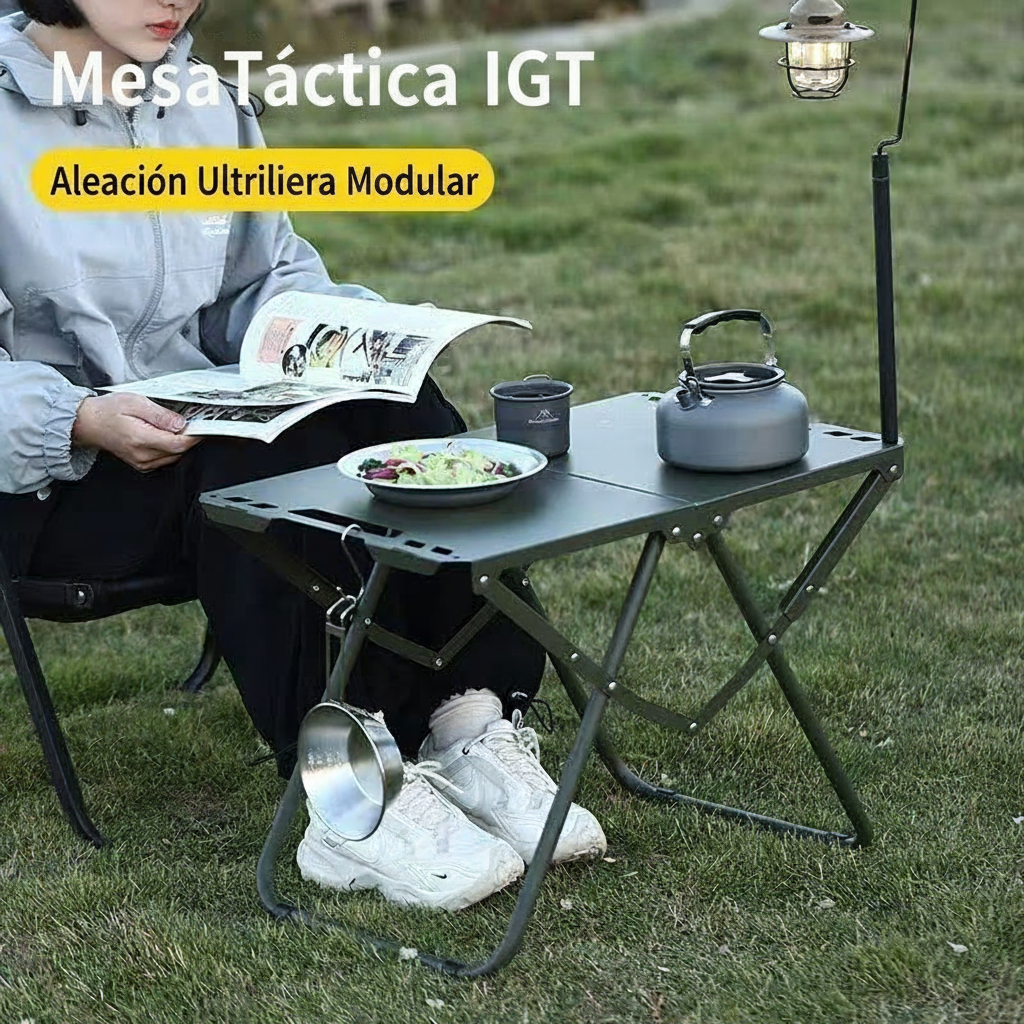 Mesa Táctica Plegable de Aluminio para Camping IGT - 3