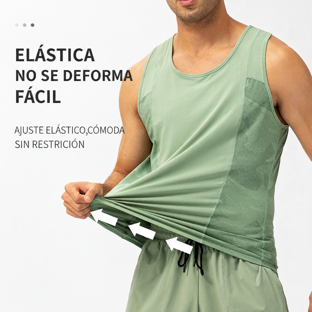 Playera sin mangas deportiva hombre secado rápido - 4