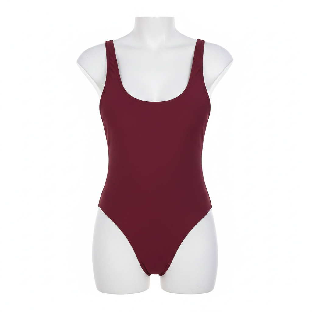 Traje de Baño Entero con Espalda Descubierta y Pierna Alta - 1