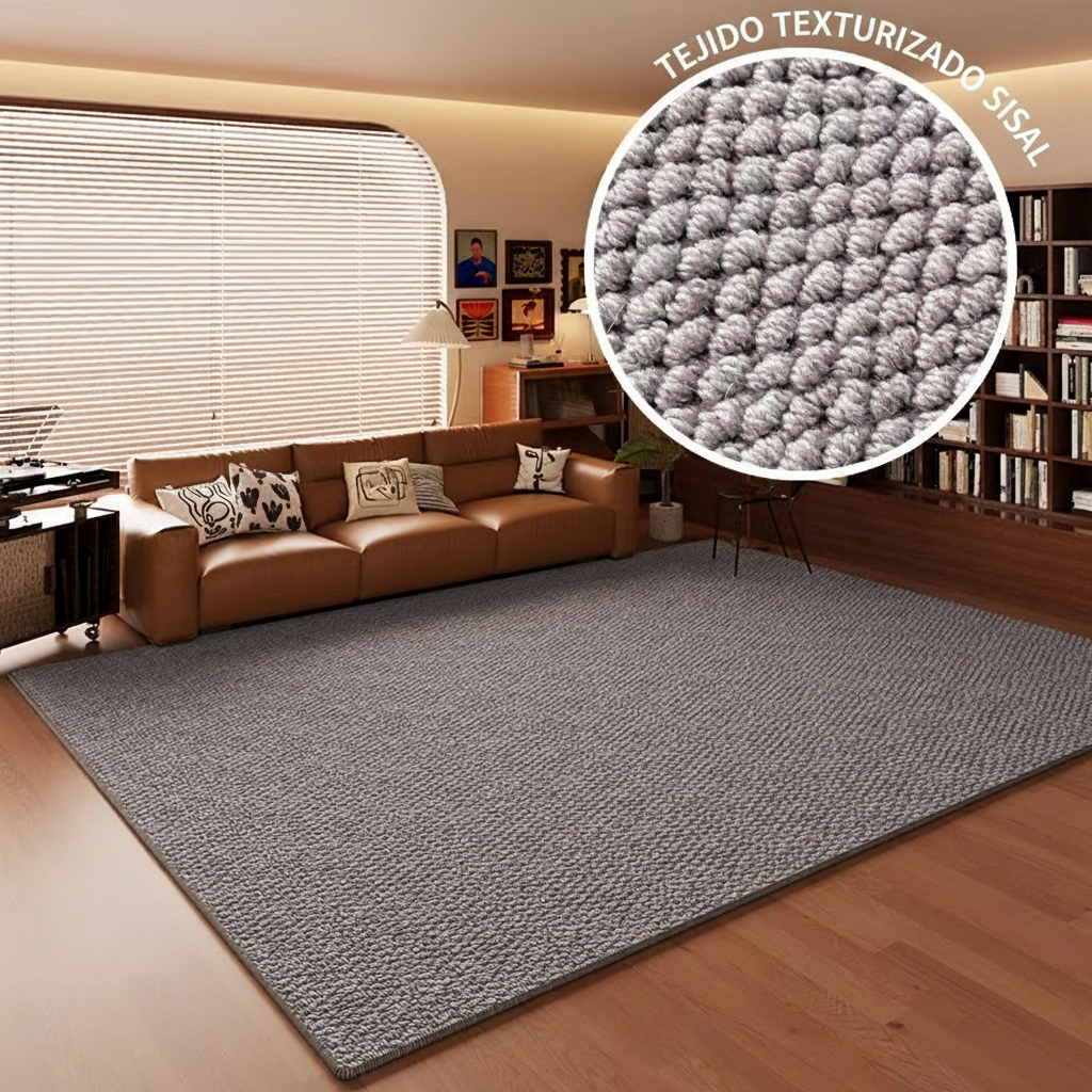 Tapete tipo sisal antiderrapante para sala lavable - 3