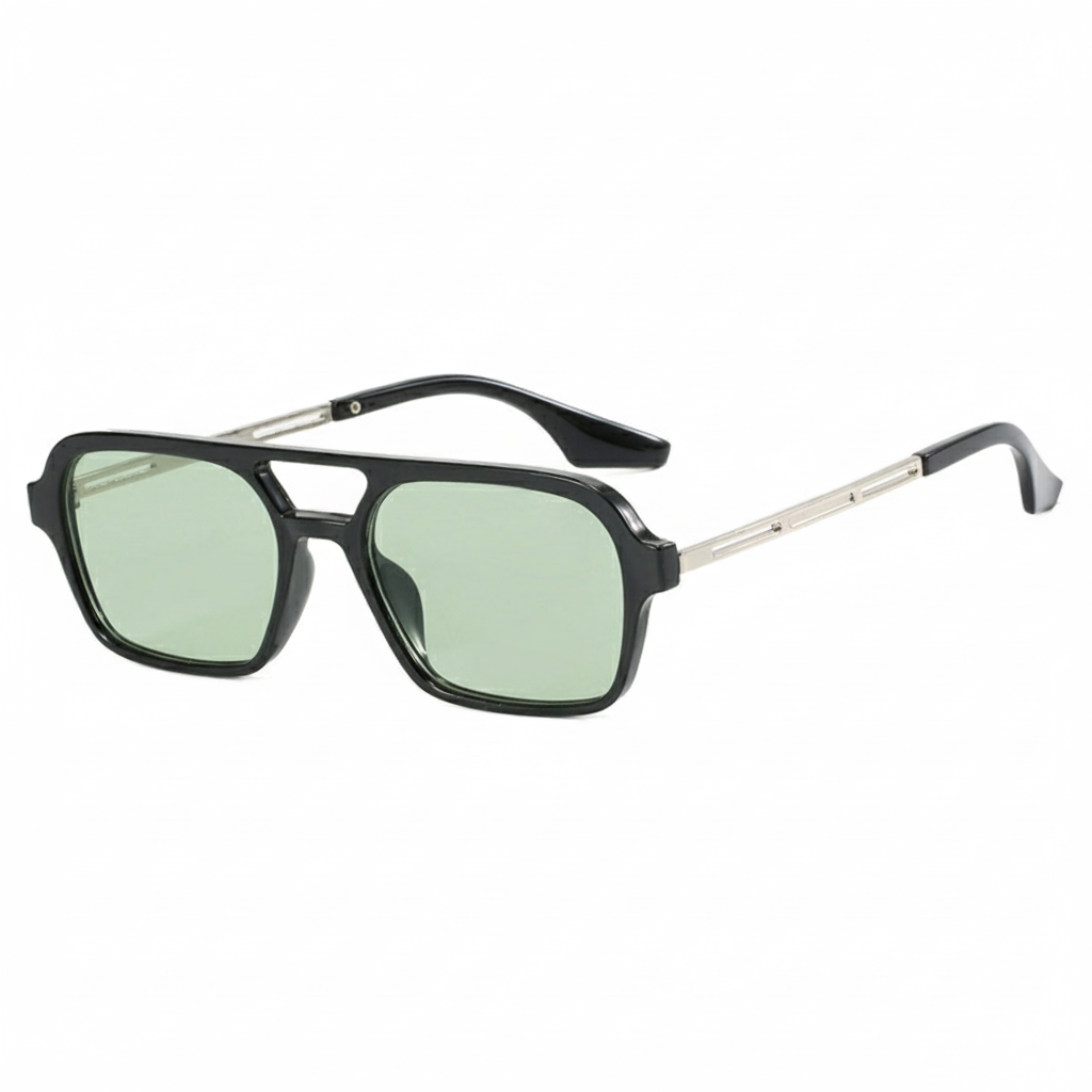 Lentes de Sol Estilo Aviador Doble Barra Retro UV400 - 4