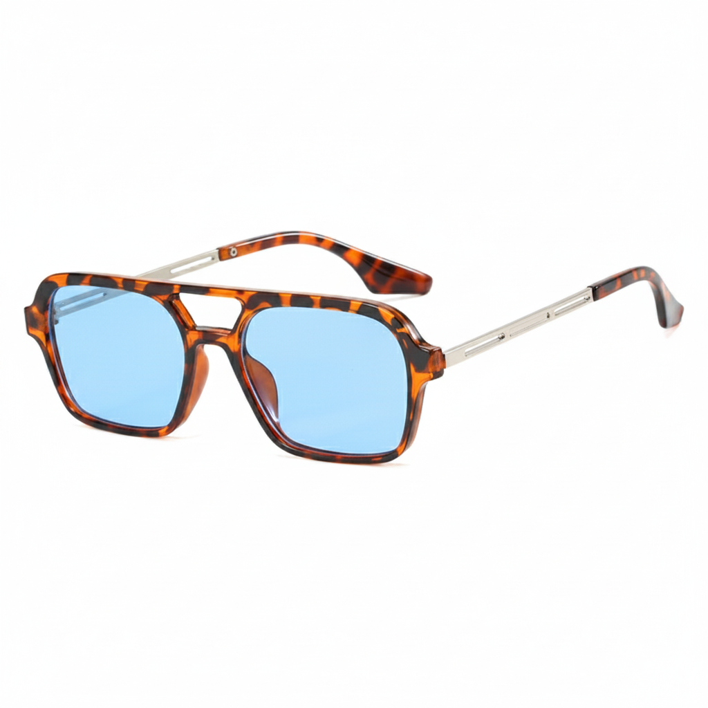 Lentes de Sol Estilo Aviador Doble Barra Retro UV400 - 1