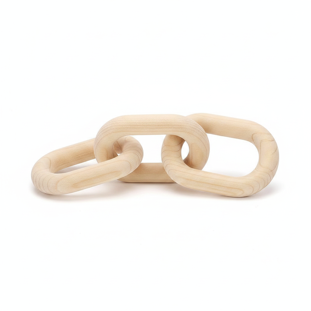 Cadena decorativa de madera estilo minimalista - 1