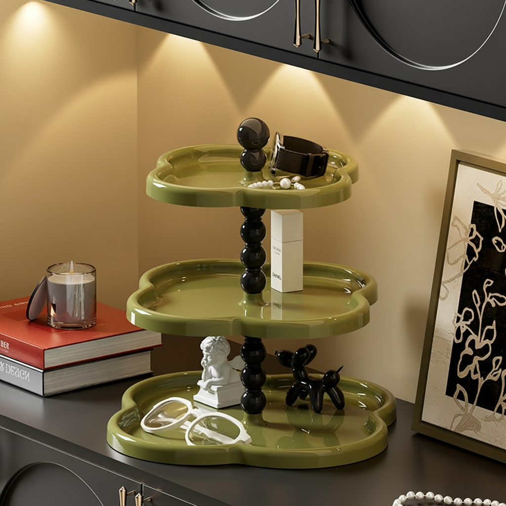 Organizador de Escritorio con Diseño Floral Estilo Elegante - 4