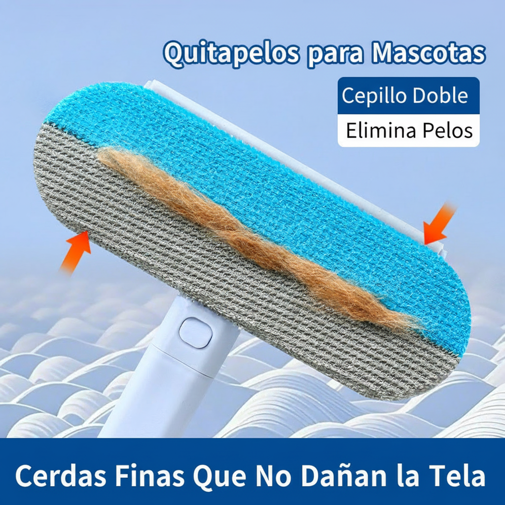 Quitapelos para mascotas cepillo y rasqueta de mano - 2