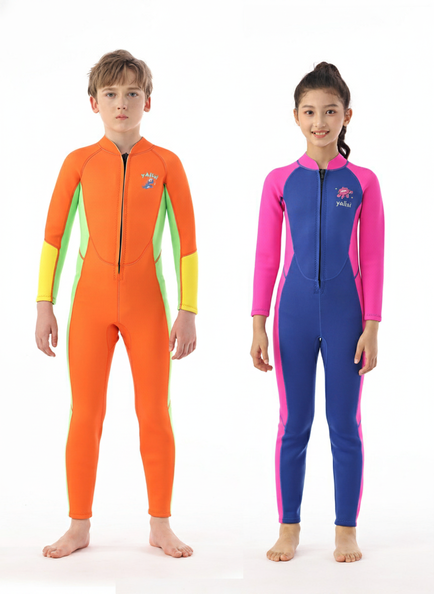 Traje de Neopreno Infantil 2.5mm Manga Larga UV - 4