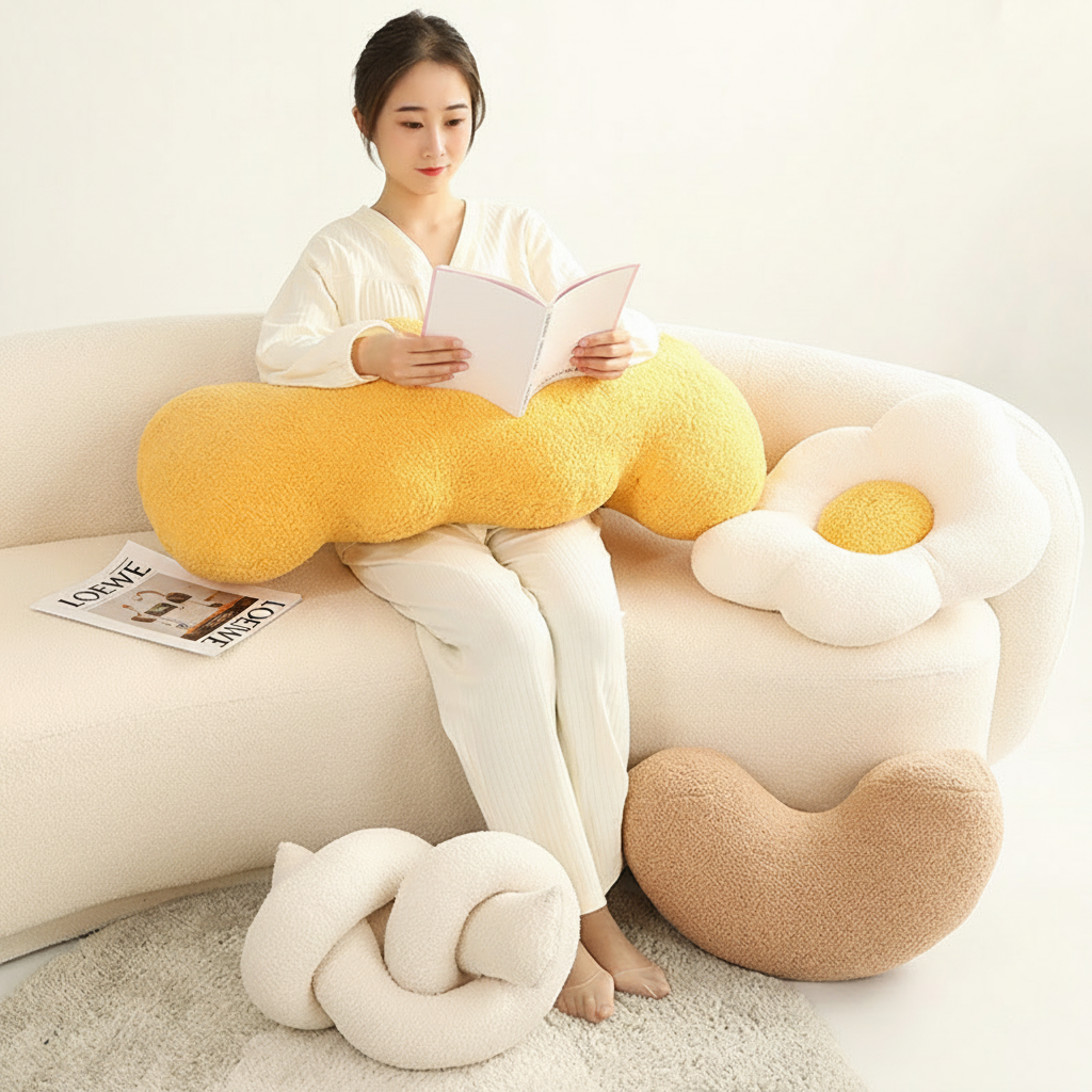 Cojín Decorativo de Peluche Formas Originales para Sofá - 3