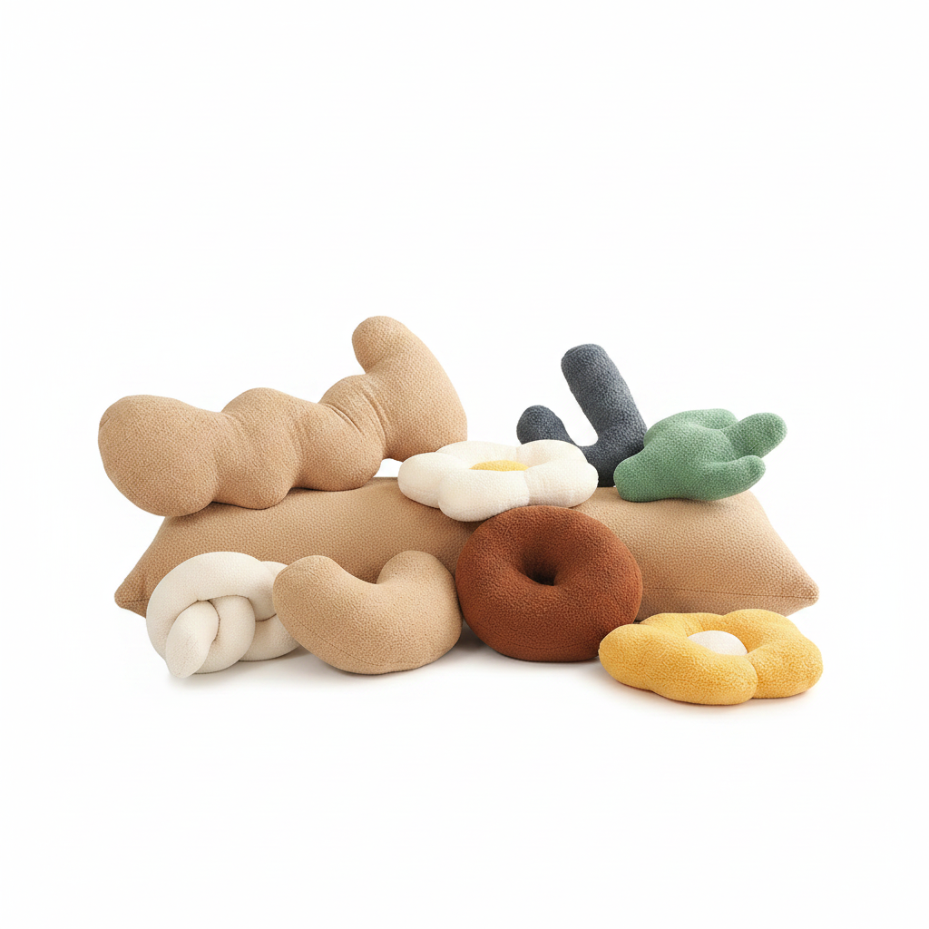 Cojín Decorativo de Peluche Formas Originales para Sofá - 1