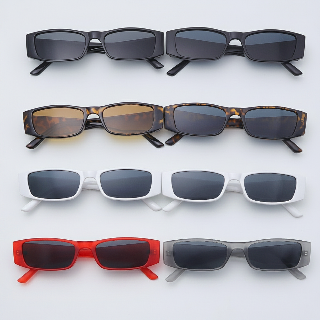 Lentes de Sol Cuadrados Retro con Protección UV400 - 4