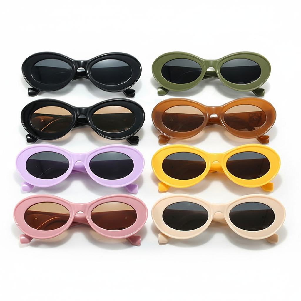 Lentes de Sol Ovalados UV400 Unisex Estilo Retro - 3