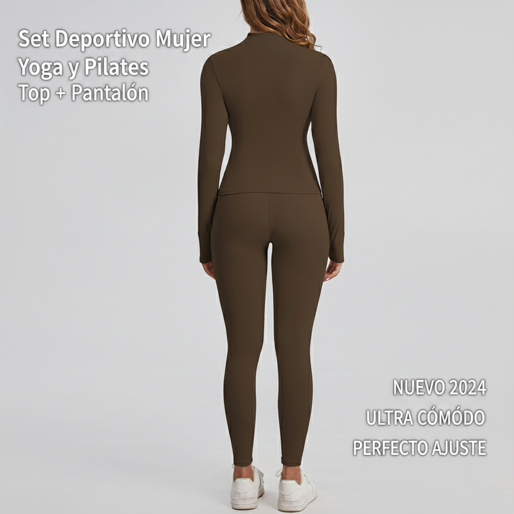 Set Deportivo Mujer Yoga y Pilates Top + Pantalón - 2