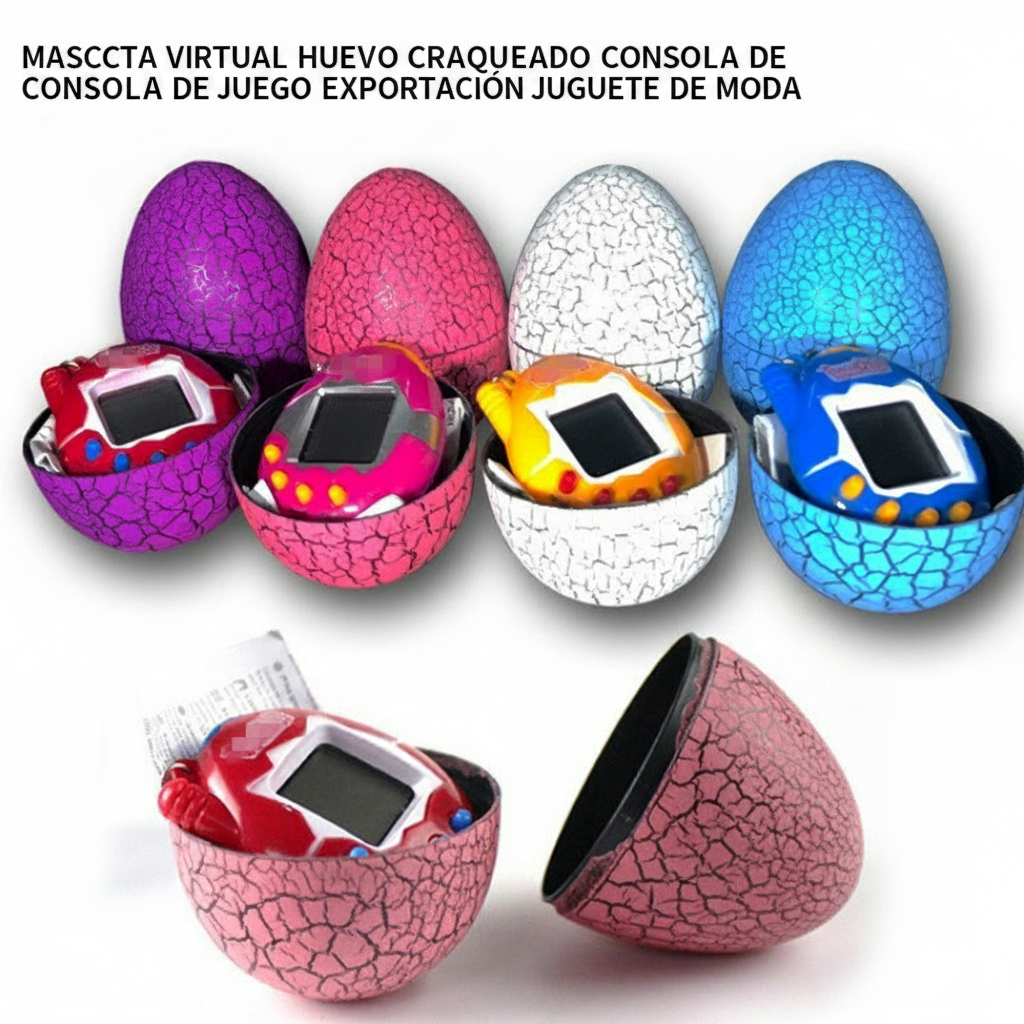 Mascota Virtual Electrónica en Huevo con Diseño Craqueado - 1