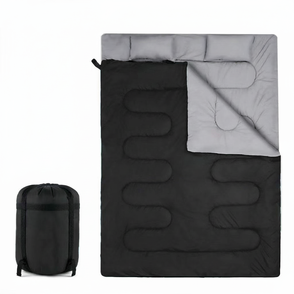 Sleeping Bag Doble Para Camping Adultos Otoño Invierno - 3