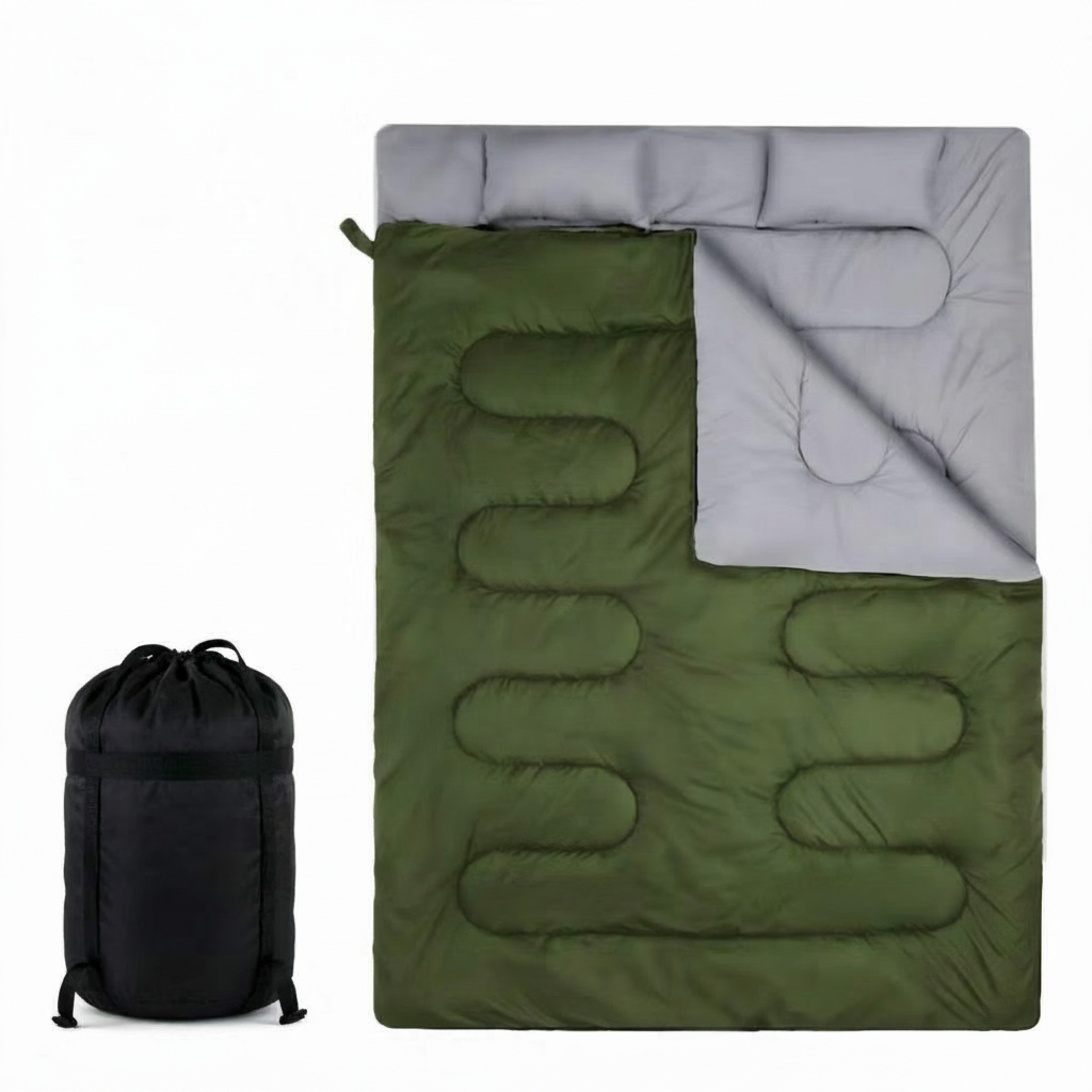 Sleeping Bag Doble Para Camping Adultos Otoño Invierno - 4