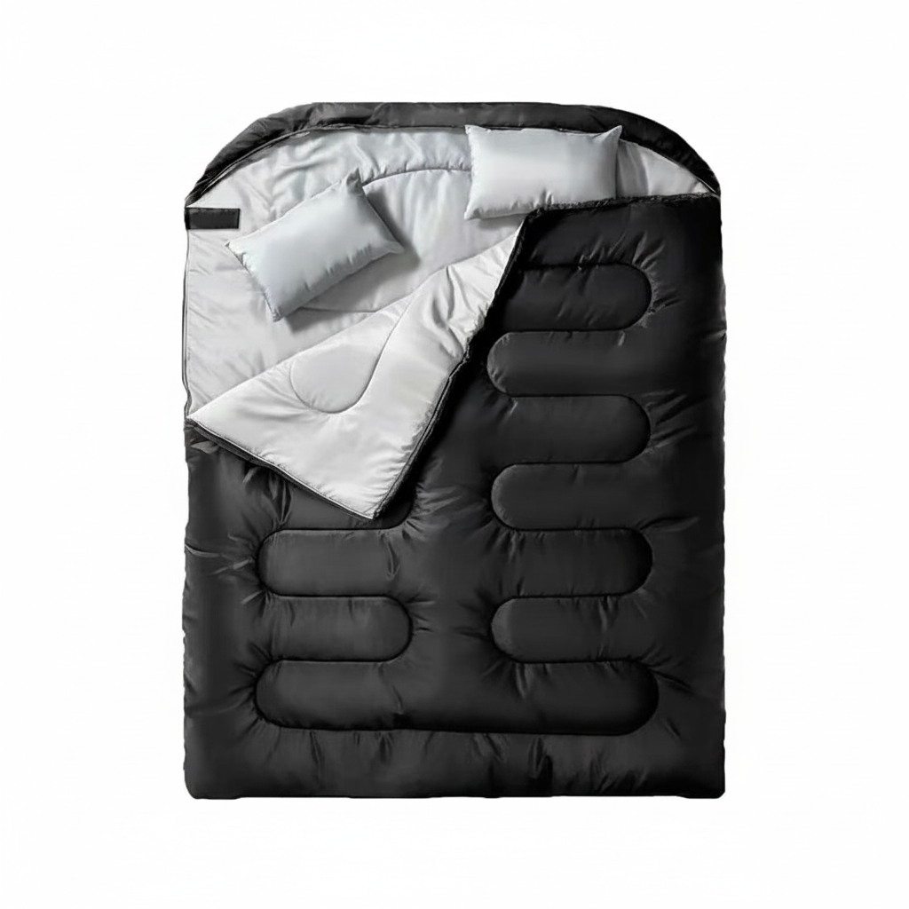 Sleeping Bag Doble Para Camping Adultos Otoño Invierno - 1