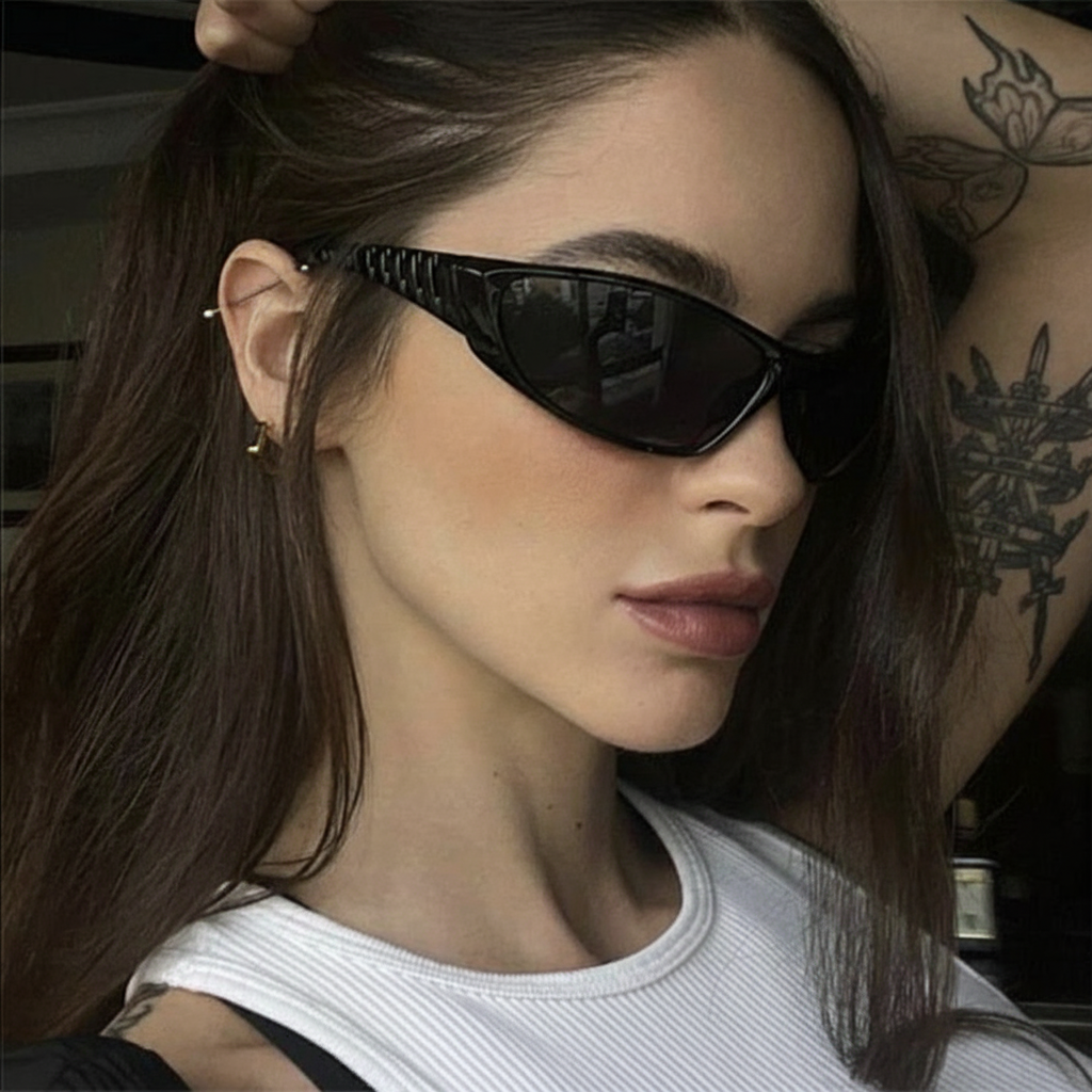 Lentes de Sol Y2K Estilo Retro Futurista para Mujer - 3