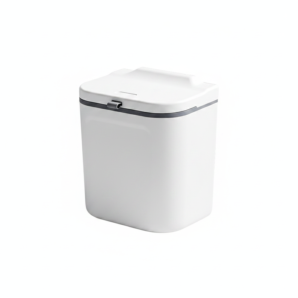 Bote de basura para cocina con tapa y montaje en pared - 1