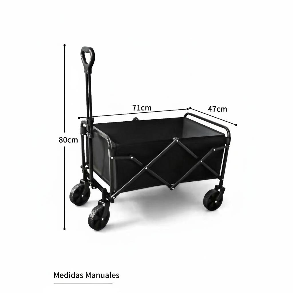 Carrito de Camping Plegable para Picnic y Mercados - 4