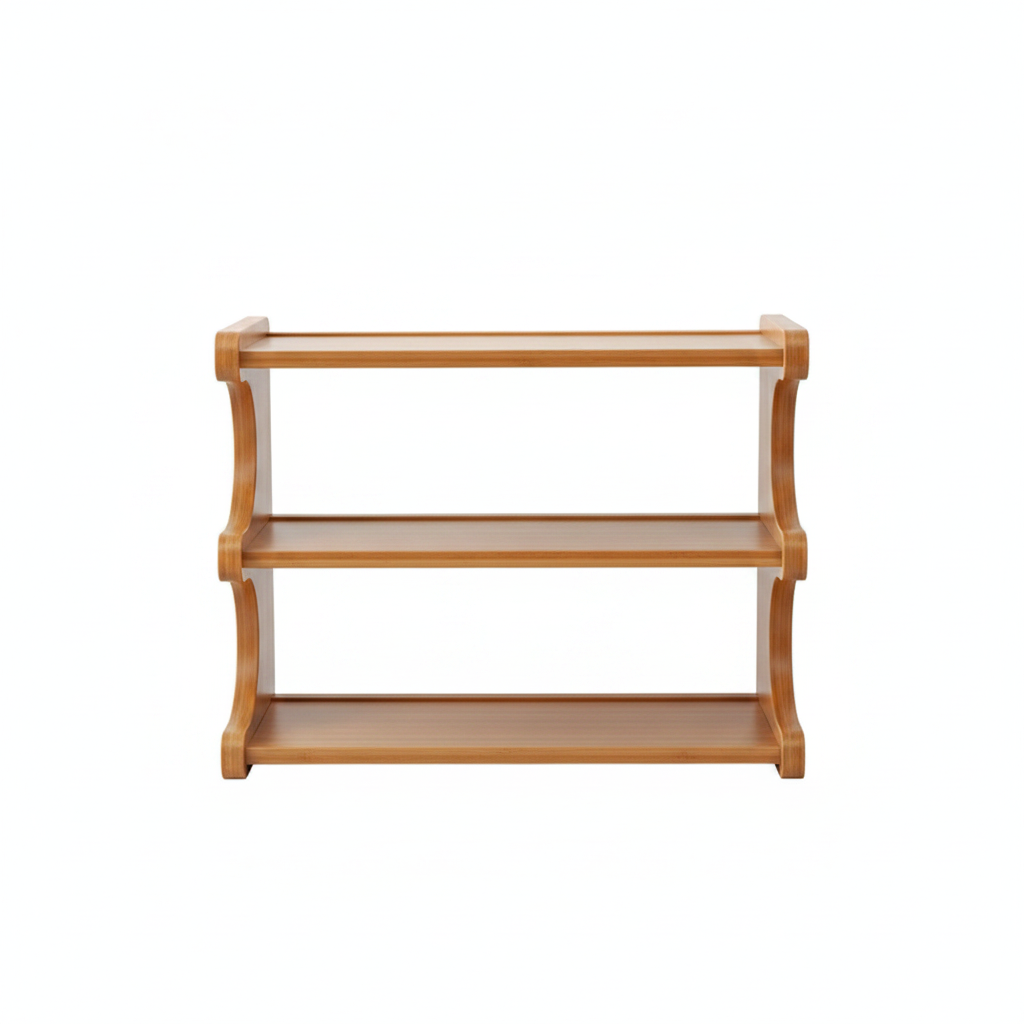 Repisa de bambú multiusos para escritorio y cocina - 1