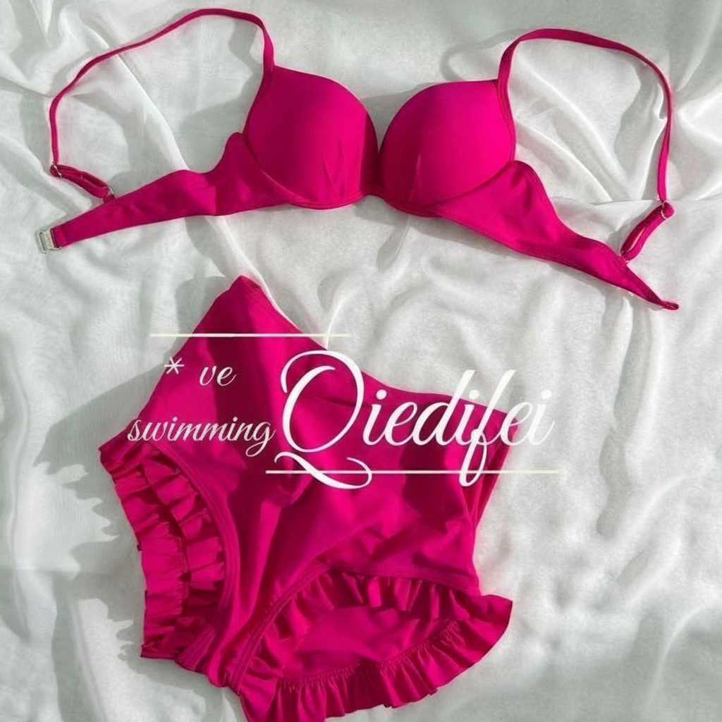 Bikini Rosa con Cubre Playa de Manga Larga para Mujer - 2