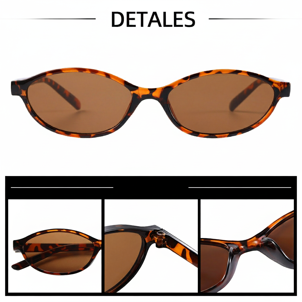 Lentes de sol ojo de gato estilo retro unisex UV400 - 3
