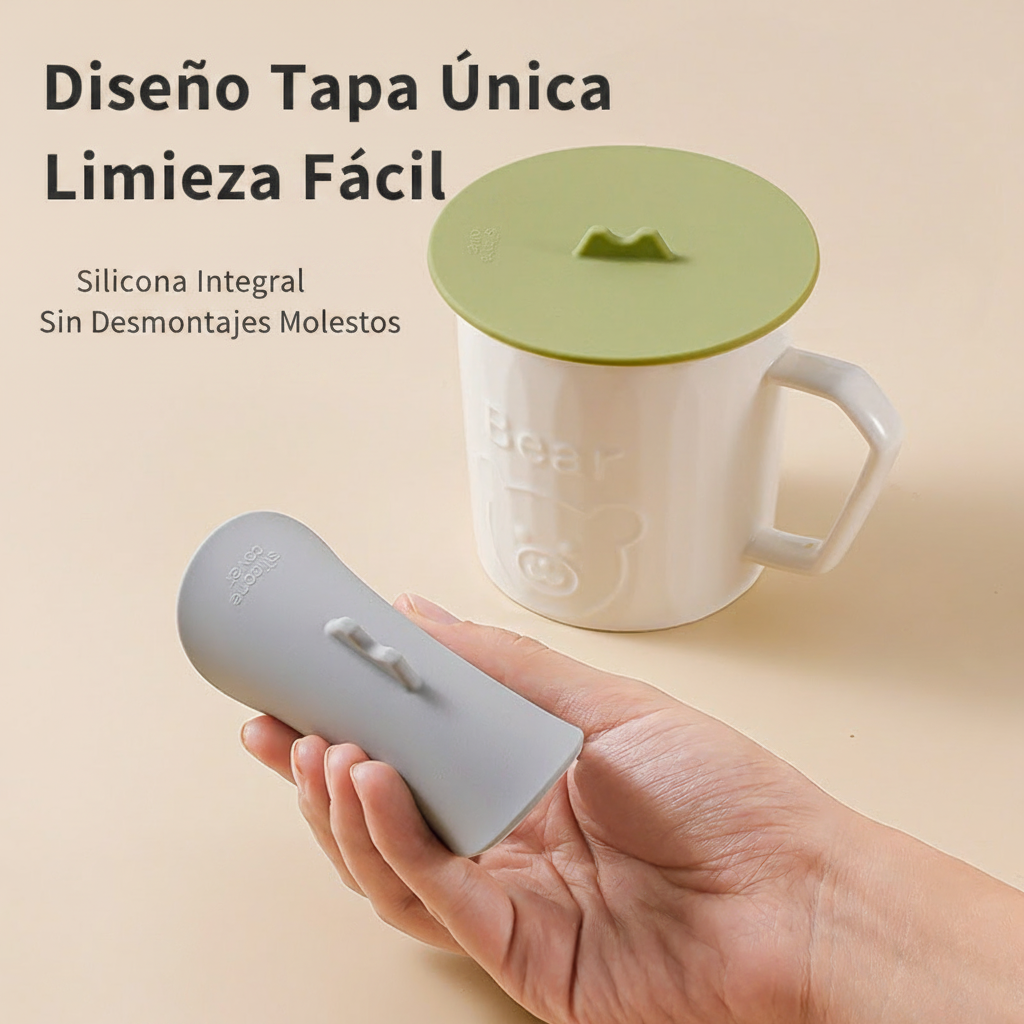 Posavasos y tapa de silicona antiderrame diseño minimalista - 4