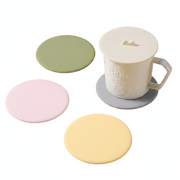 Posavasos y tapa de silicona antiderrame diseño minimalista - 1