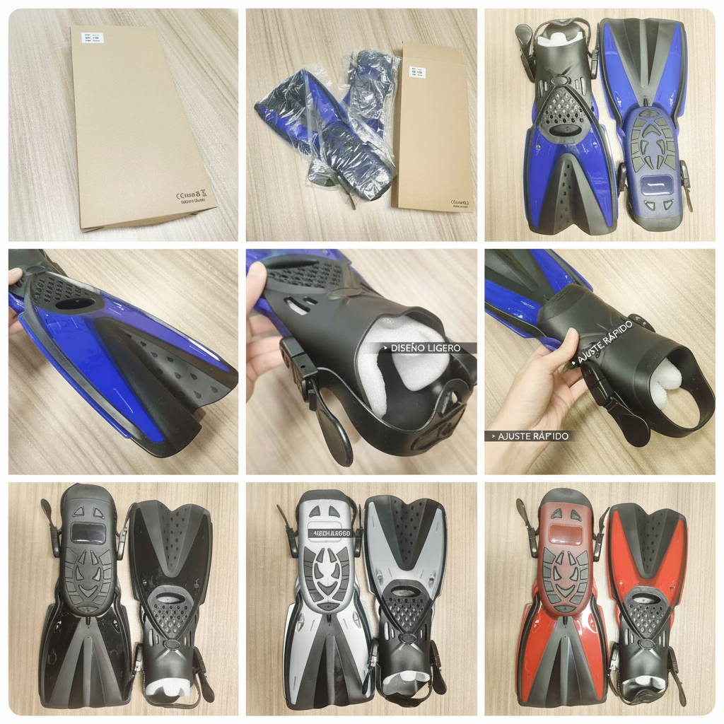 Aletas de Buceo para Adulto Livianas Snorkel - 3