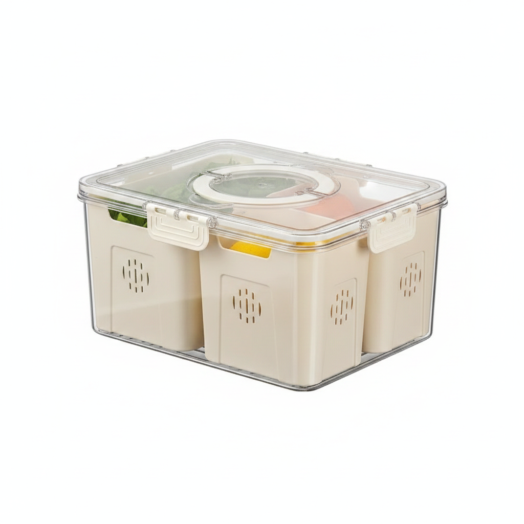 Caja organizadora de refrigerador con divisiones - 1