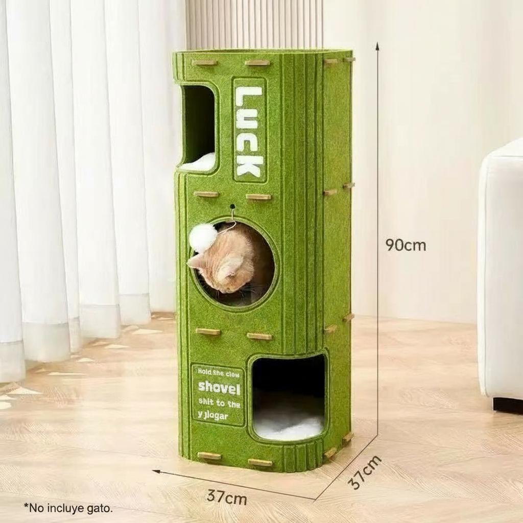 Casa para gato de fieltro multicapas tipo árbol - 3
