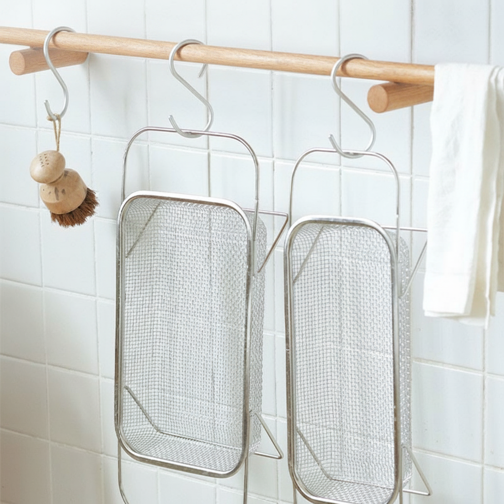 Escurridor de acero inoxidable extensible para cocina - 2