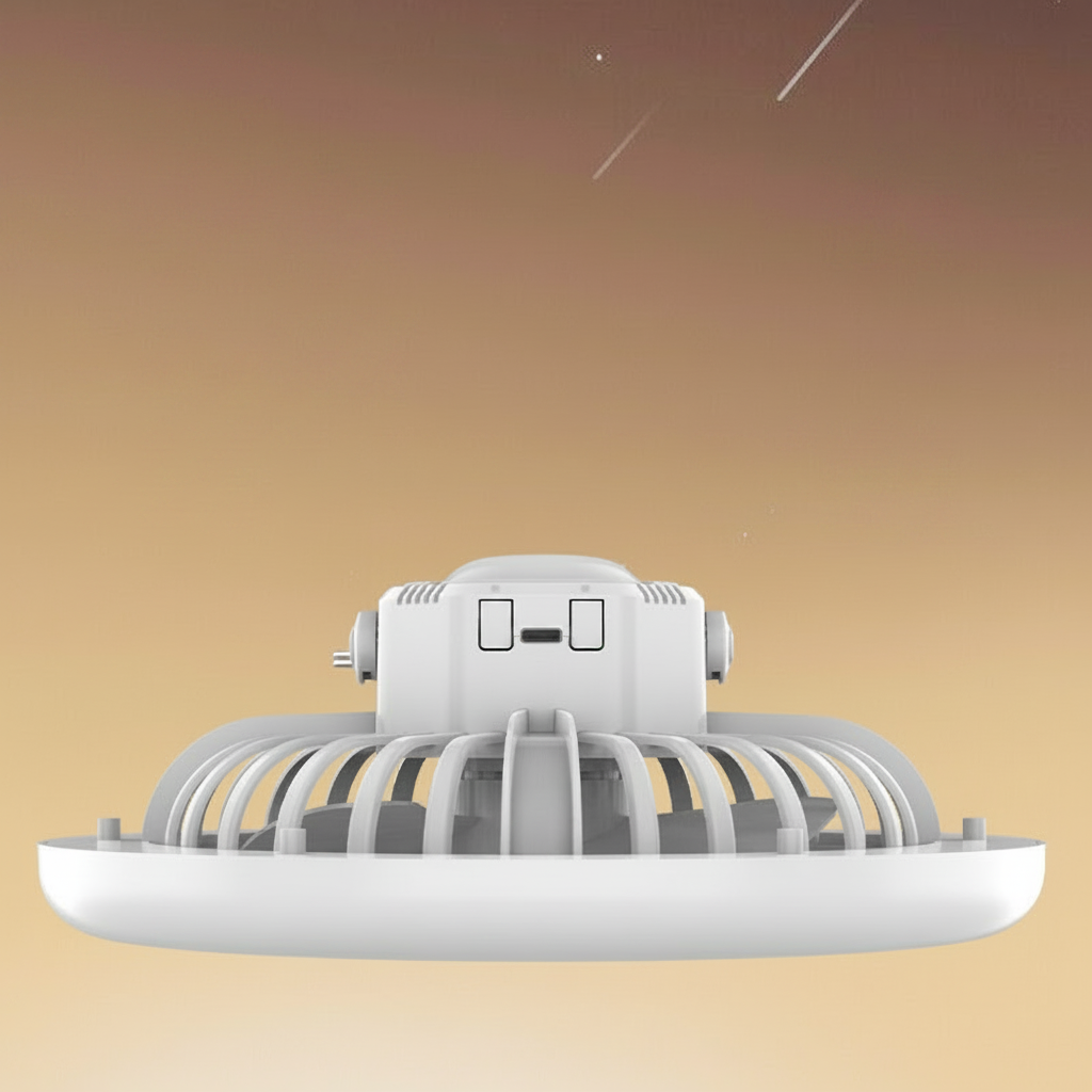 Ventilador con Lámpara LED Portátil para Camping - 2