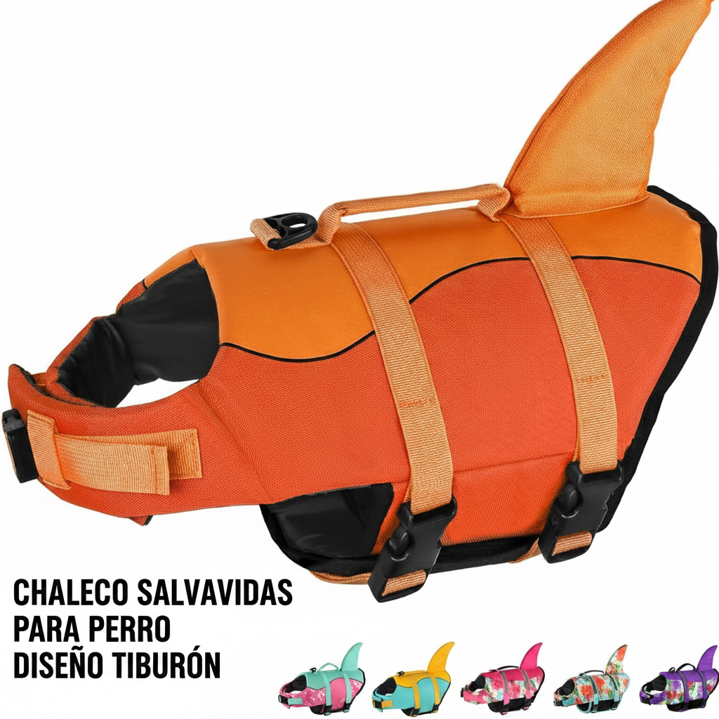 Chaleco Salvavidas para Perro Diseño Tiburón - 4