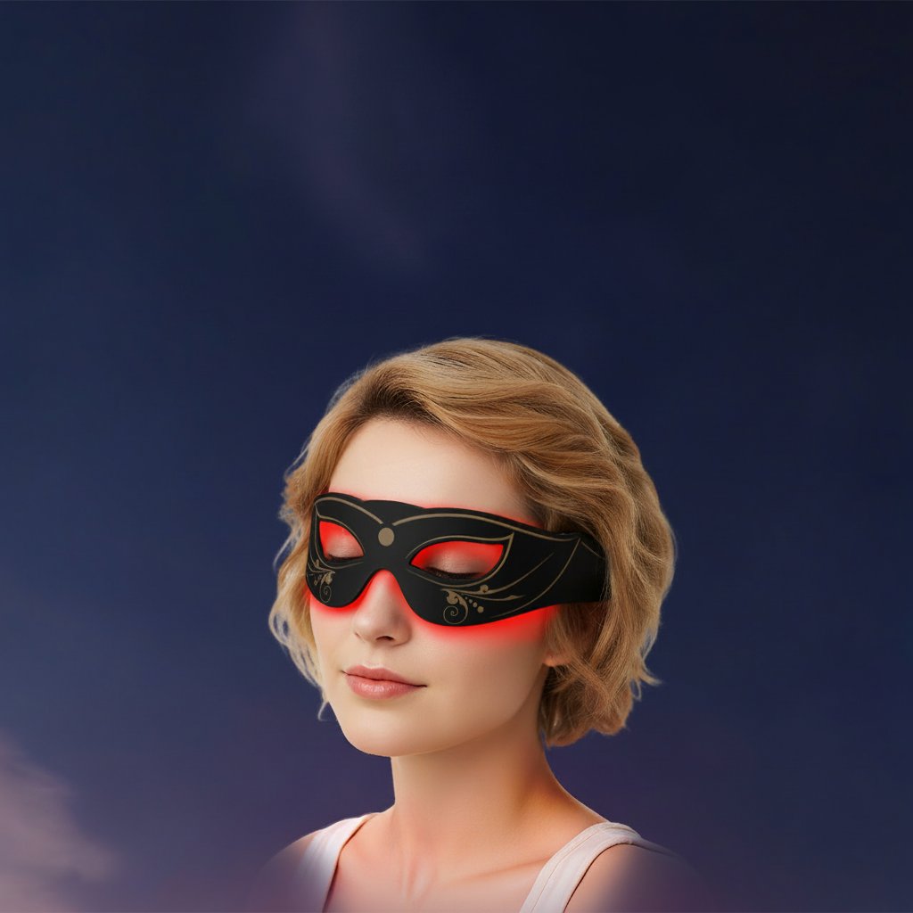Mascarilla LED para ojos con luz roja y fotones - 2